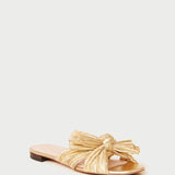 Roeffler Randall - Daphne Gold Pleated Bow Slide