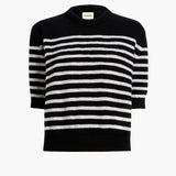 Khaite - Davin Sweater in Black with Glaze Stripe