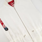 Hermès White and Multicolour Reversible Vest Coat Size FR 38 (UK 10)