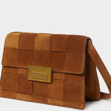 Roeffler Randall - Delphine Cacao Suede Shoulder Bag