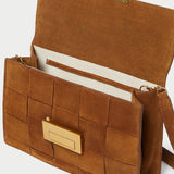 Roeffler Randall - Delphine Cacao Suede Shoulder Bag