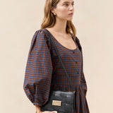 Roeffler Randall - Delphine Black Woven Leather Shoulder Bag