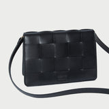 Roeffler Randall - Delphine Black Woven Leather Shoulder Bag