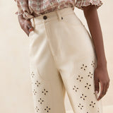 Loeffler Randall - Demi Natural Embroidered Pant