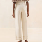 Loeffler Randall - Demi Natural Embroidered Pant