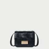 Roeffler Randall - Desi Black Woven Leather Crossbody