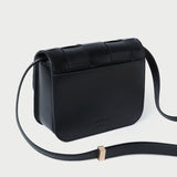 Roeffler Randall - Desi Black Woven Leather Crossbody