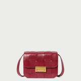 Roeffler Randall - Desi Wine Woven Leather Crossbody