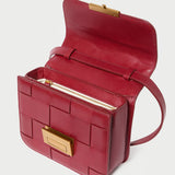 Roeffler Randall - Desi Wine Woven Leather Crossbody