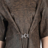 Elleme - Vintage Leather Dress Brown