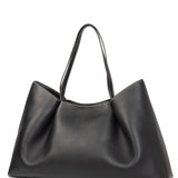 Elleme - Dimple Tote Pebbled Leather Black/White Stitches