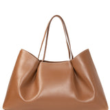 Elleme - Dimple Tote Leather Cognac/White Stitches