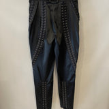 Dolce & Gabbana Black Satin Laced-Up Trousers Size IT 42 (UK 10)