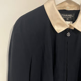 Chanel 97/A Navy Long Sleeve Midi Dress with Detachable Collar Detail FR "Petit" (UK 12)