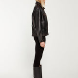 DUCIE - Sadie Vintage Leather Jacket - Brown (W/S) £675