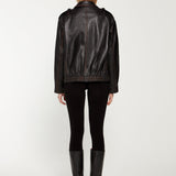 DUCIE - Sadie Vintage Leather Jacket - Brown (W/S) £675