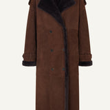 DUCIE - Evander Shearling Maxi Coat