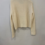 Jonathan Simkhai Cream Wool Cardigan with Gold Button Details Size M (UK 10)