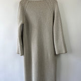 Joseph Beige and White Merino Wool Longline Cardigan Size XS (UK 4)