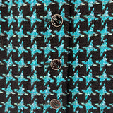 Chanel 07/A Turquoise Houndstooth Pencil Skirt Size FR 36 (UK 8)