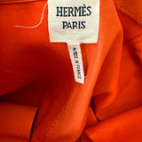 Hermès Orange Suede High Waist Shorts with Stitch Detail Size FR 38 (UK 10)