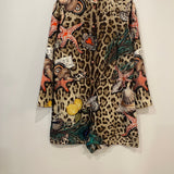 Dolce & Gabbana Leopard and Multicolour Silk Printed Long-Sleeve Playsuit Size IT 40 (UK 8)