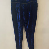 Chanel 12A Electric Blue Velvet Straight-Leg Trousers Size FR 38 (UK 10) RRP £1,550