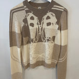 Hermès Brown and Beige Brides De Gala Cashmere Long-Sleeve Jumper Size FR 40 (UK 12) RRP £1,250