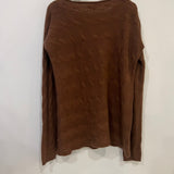 Loro Piana Chocolate Brown Baby Cashmere Cableknit Jumper Size IT 46 (UK 14)