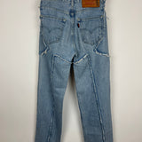 Vetements Blue Distressed High Waist Straight Leg Jeans Size XS (UK 6)