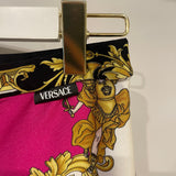 Versace Multicolour Medusa Renaissance Printed Silk Straight Trousers Size IT 38 (UK 6)