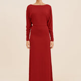 Posse - SIENNA L/S DRESS - CRIMSON