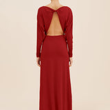 Posse - SIENNA L/S DRESS - CRIMSON