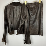 Chanel 02/A Leather Jacket and Pencil Skirt Set Size FR 38 (UK 10)