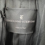 Ermanno Scervino Black Single-Breasted Blazer Jacket with Black Flower Patch Detail Logo Button Detail Size IT 36 (UK 4)