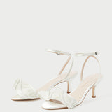 Roeffler Randall - Elena Pearl Pleated Ruffle Sandal