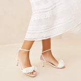 Roeffler Randall - Elena Pearl Pleated Ruffle Sandal