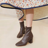 Roeffler Randall - Elise Chocolate Stretch Bootie