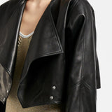 Elleme - Cropped Leather Jacket Black