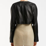 Elleme - Cropped Leather Jacket Black