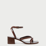 Roeffler Randall - Eloise Espresso Leather Heeled Sandal