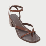 Roeffler Randall - Eloise Espresso Leather Heeled Sandal