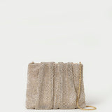 Roeffler Randall - Ember Gold Diamanté Gathered Clutch