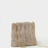 Roeffler Randall - Ember Gold Diamanté Gathered Clutch