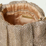 Roeffler Randall - Ember Gold Diamanté Gathered Clutch