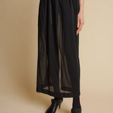 The Ember Skirt in Black Cotton Silk