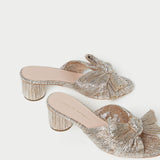 Roeffler Randall - Emilia Champagne Pleated Bow Heel