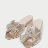 Roeffler Randall - Emilia Champagne Pleated Bow Heel