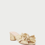 Roeffler Randall - Emilia Gold Pleated Bow Heel