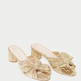 Roeffler Randall - Emilia Gold Pleated Bow Heel